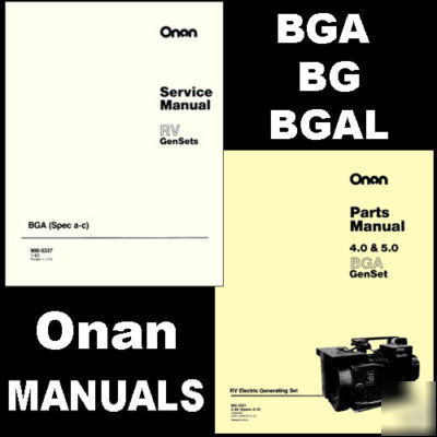 Onan bga bg genset service & parts manual -36- manuals 