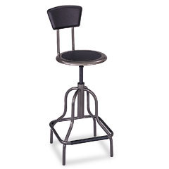 Safco diesel industrial stool with back