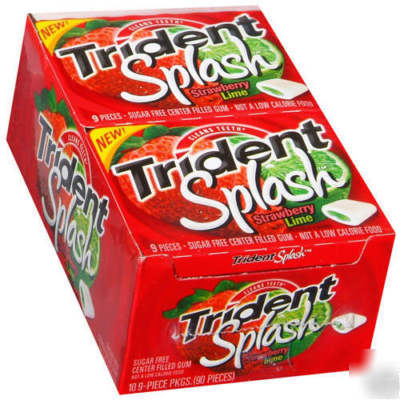 Trident splash strawberry lime gum 20 pks 180PC