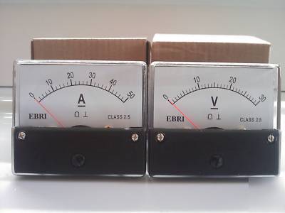 Wind turbine meter kit,analog,direct, 50AMP 30 volts(2)