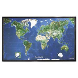 New world satellite photo map, 38 x 50 127579