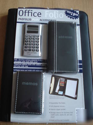 Office folio padfolio plus accesories - briefcase, memo