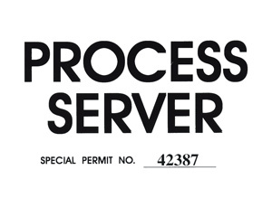 Process server windshield pass