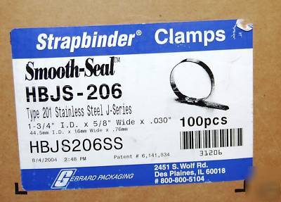 Strapbinder hbjs-206 preformed hose clamp 1 3/4'' 20/pk