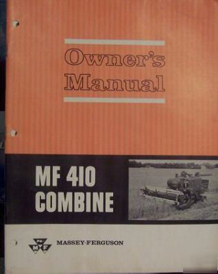 1964 massey ferguson 410 combine owner manual -original