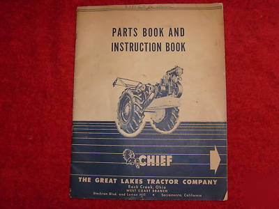 1952 chief & big chief parts & instruction manual