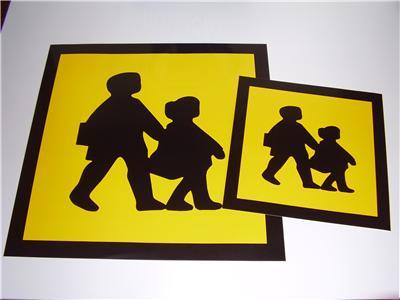 2 x school bus stickers / sign / reg size / signshopuk