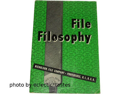 File filosophy nicholson file company guide book 1943