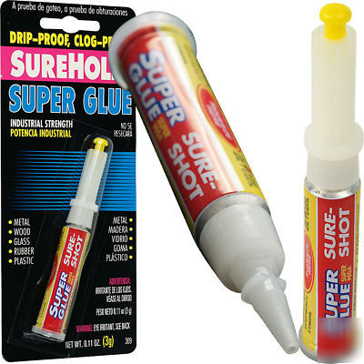 10PC surehold sure-shot super glue -industrial strength