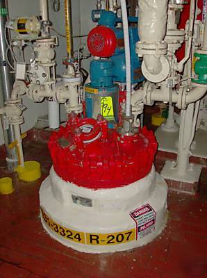 De dietrich glass lined clamped top reactor, 50 gallon