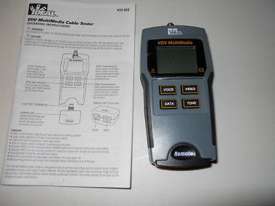 Ideal vdv multimedia voice data and video cable tester