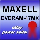 Maxell dvdram-47MX dvd ram 4.7 gb recordable 3X single