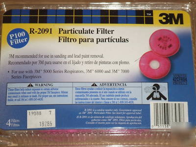 New 3M r-2091 particulate filter P100 filter 2 packs 