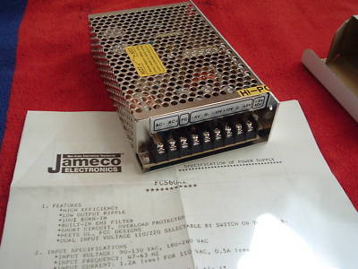 New jameco FCS604A +12V -12V +5 -5 power supply 