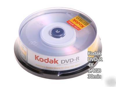 New kodak dvd-r 1.4GB 30MIN dvd video 10 packs 1.4G