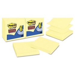 New pop-up notes, super sticky, 3 x 3, canary yellow...