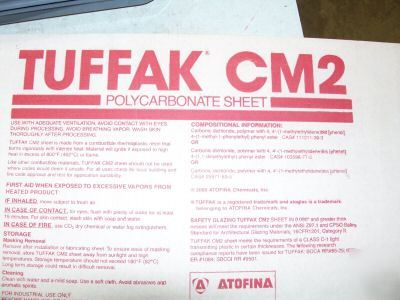 Tuffak CM2 polycarbonate 1/8 x 18.3/8 x 11.3/4