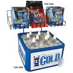 Great business plan beverage cooler with product rack 