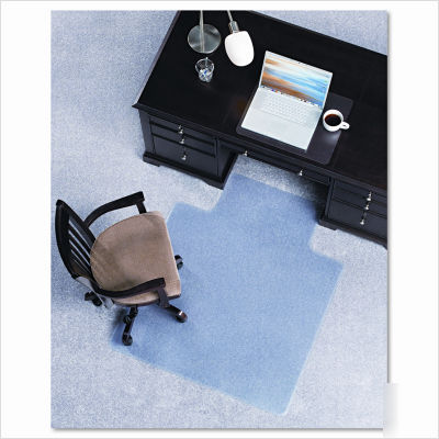 Anchormat chair mat for plush carpets, 45W x 53H, clear