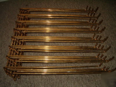 H.d.brass wire shelves+hooks-12X12 retail-e-z hang,nice