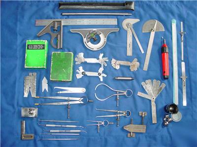 Lot of b&s machinist layout inspection tools gage