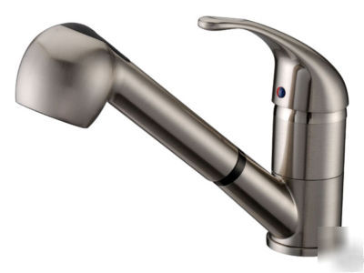 New pull down / out kitchen sink faucet brushed nickel