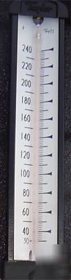 Taylor industrial thermometer 30 to 240 f. capacity