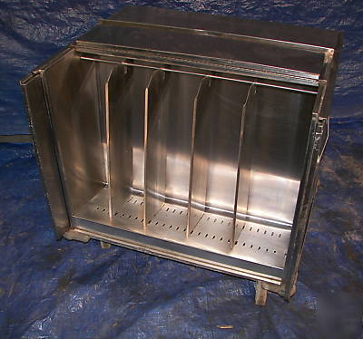 Tray or plate transport cart stainless steel