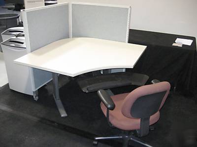 Used - corner computer desk work station