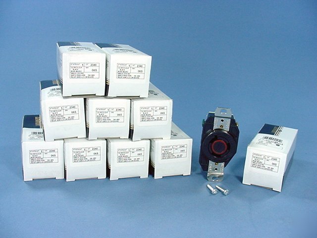 10 leviton L8-20 locking 20A receptacle outlets 480V