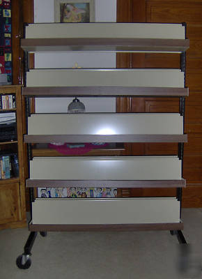 10 shelf commercial shelving unit on casters steel book