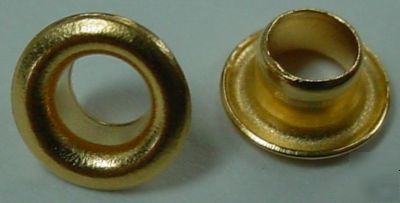 Circon eyelets rolled flange brass gold pl lot ce-103-b