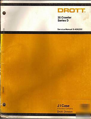 Drott 35 series d crawler excavator service manual
