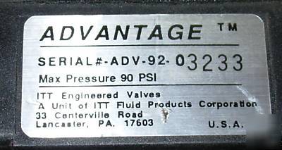 Itt advantage pure-flo 33 air actuated compact valves
