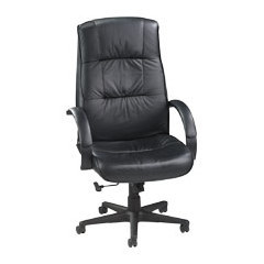 Lorell exec hiback chair 2712X26X471250 black leather