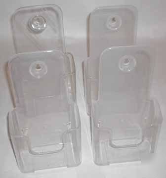 Lot of 4 acrylic card or brochure holders