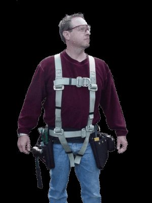Heavy duty fall arrest safety harness sz. lg. $bk guar 