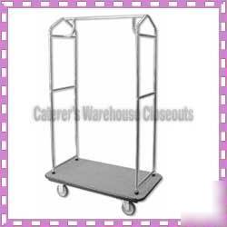 Luggage cart chrome w/ gray carpet 750 lb.