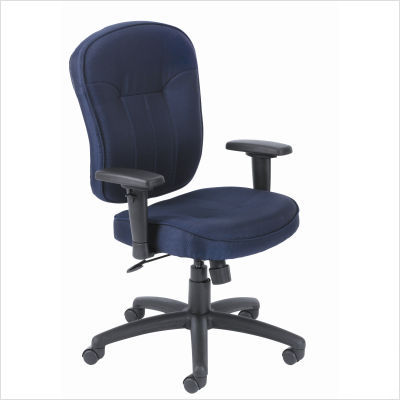 Office fabric task chair with adjustable arms black
