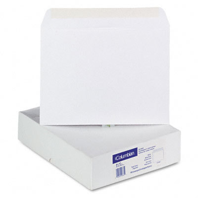 Open side book envl w/ contemp style flap white 100/box