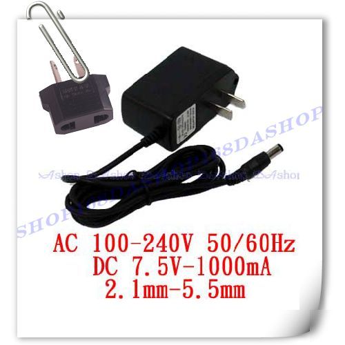 Power supply adapter converter 110-240V dc 7.5V