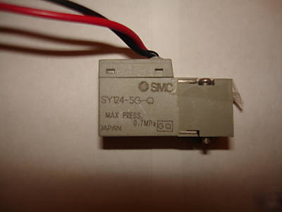 Smc SY124-5G-q 3 port no valves, 24 vdc, used, qty 6