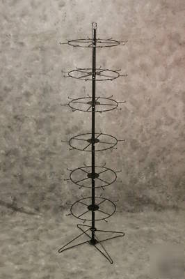 New 1 - 6 tiers 48 peg floor spinner display rack