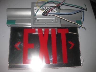 New canlyte edgelite led fiber optics exit sign uniglo