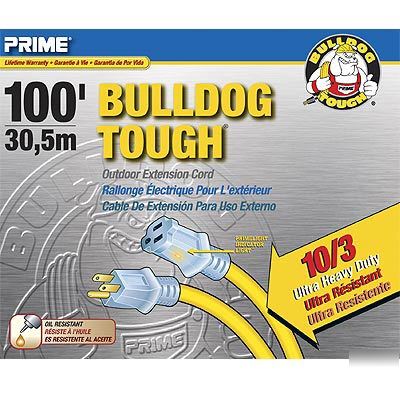 Prime w & c bulldog tough outdoor extension cord 100FT.