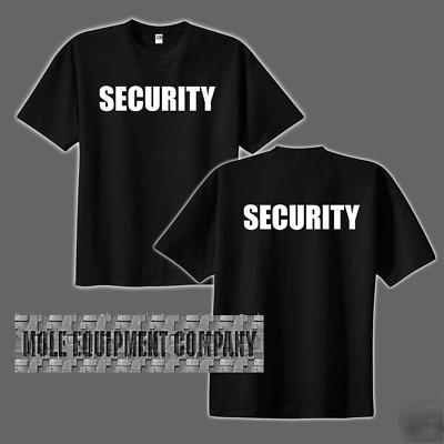 Security staff bouncer t-shirts > choose print > xlg