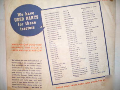 1950 tractor catalog - parts for 137 makes & models