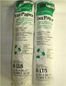 8 rolls labelon ultra high sensitivity fax paper r-118