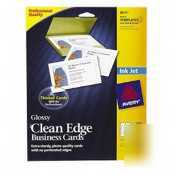 Avery-dennison glossy ink jet business cards |1 pack|