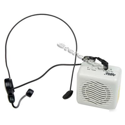 Belt clip portable headset voice amplifier pa system